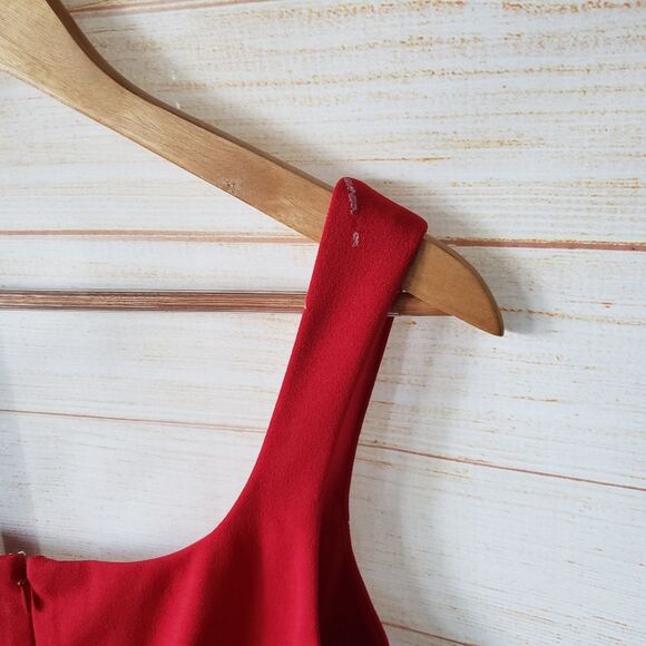 Dress The Population Sammie Fit Flare  Sweetheart Sleeveless Stretch Crepe Dress - Picture 13 of 15